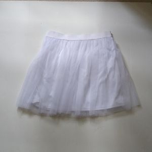 Spirit Halloween white tulle mini skirt L